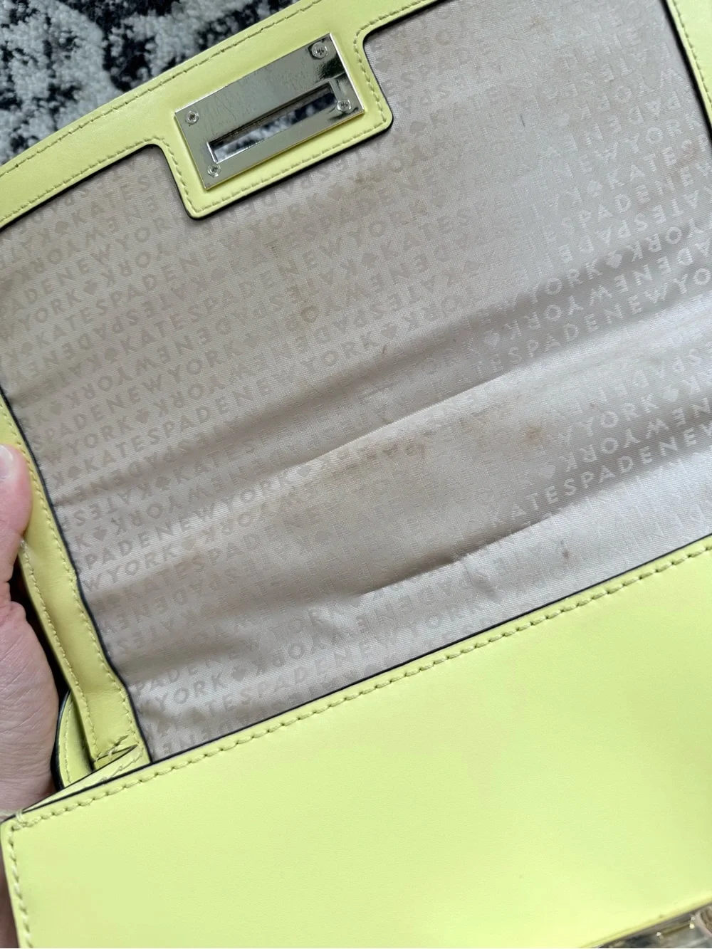 kate spade Doris Lemon Yellow Structured Top-Handle Satchel